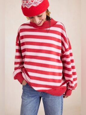( FP-29) Free People Palm Springs Striped Pullover